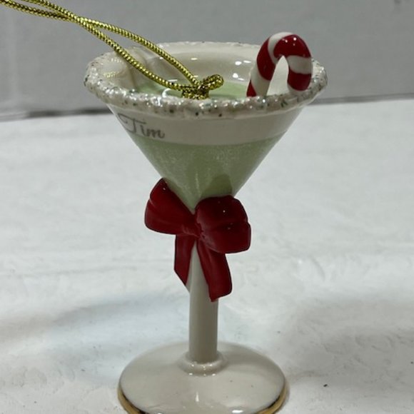 Lenox Holiday Lenox Forever Friends Martini Glass Personalized Tim